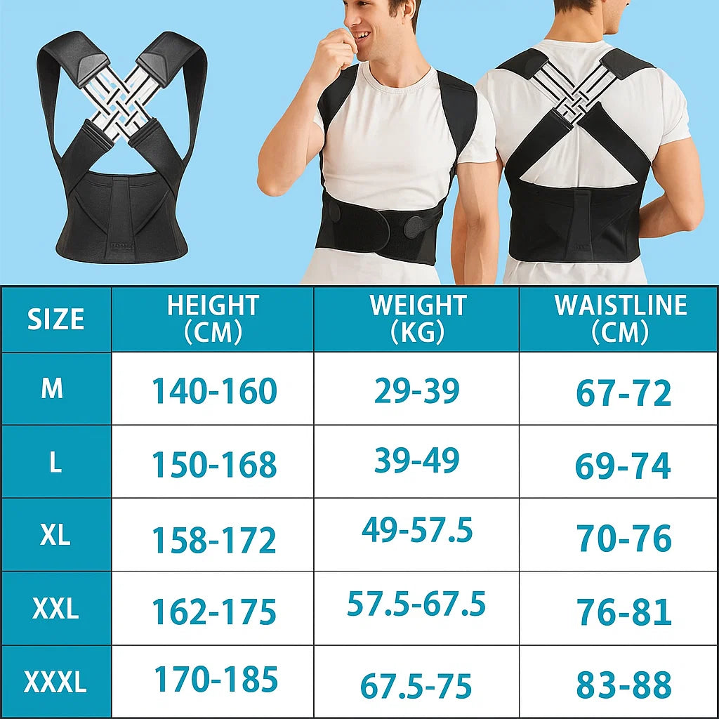 Adjustable Posture Corrector for Back Support and Shoulder Alignment