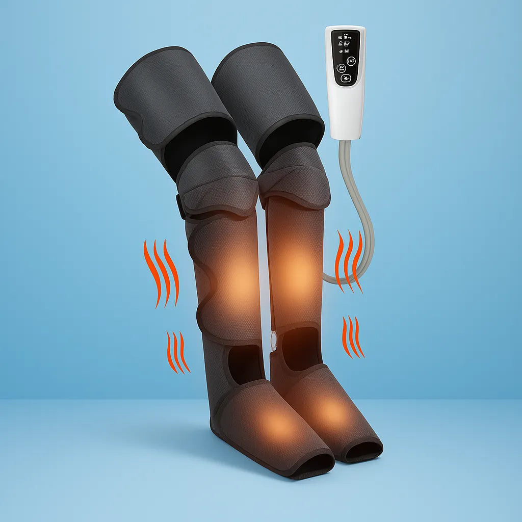 Full Air Compression Leg Massager with Heat Therapy