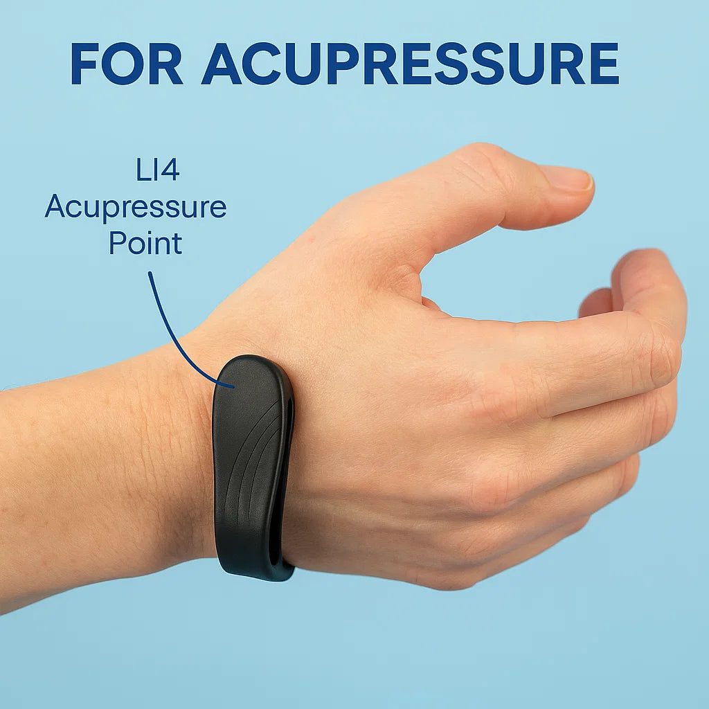 Hand Pressure Clip for Migraine Relief and Tension Reduction