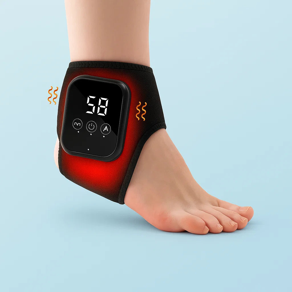 Heated Ankle and Foot Wrap for Pain Relief and Injury Recovery