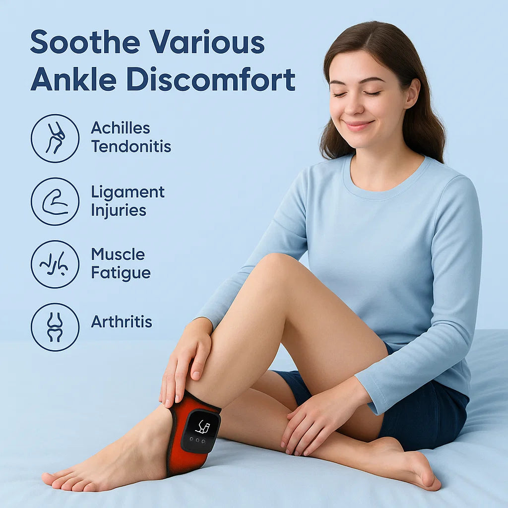 Heated Ankle and Foot Wrap for Pain Relief and Injury Recovery