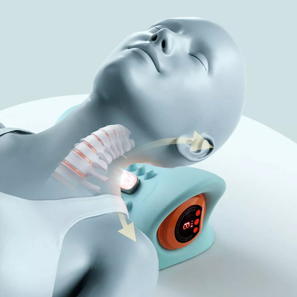 EMS Neck Massager with Heat and Traction