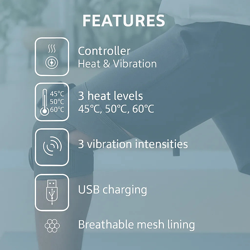 Knee Brace with Heat and Massage Therapy