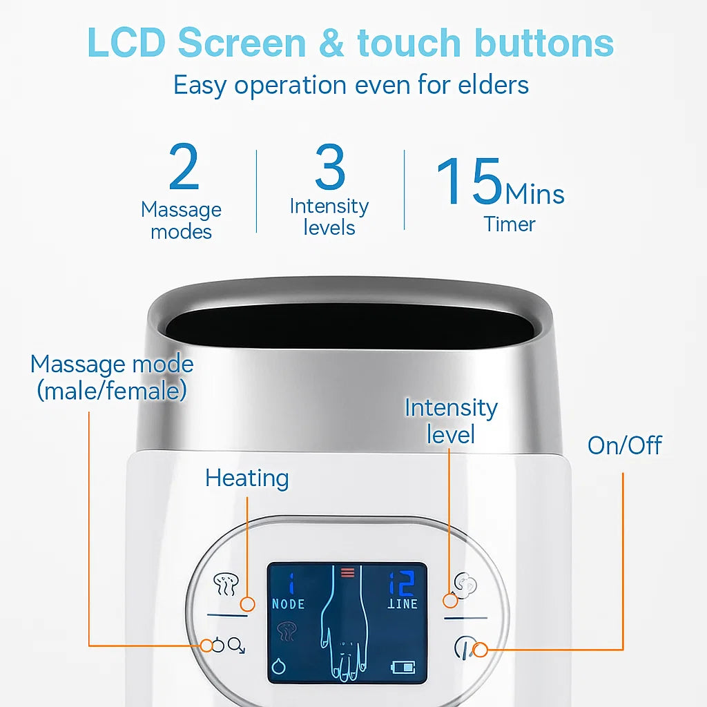 Electric Hand Massager Machine With Heat and Compression