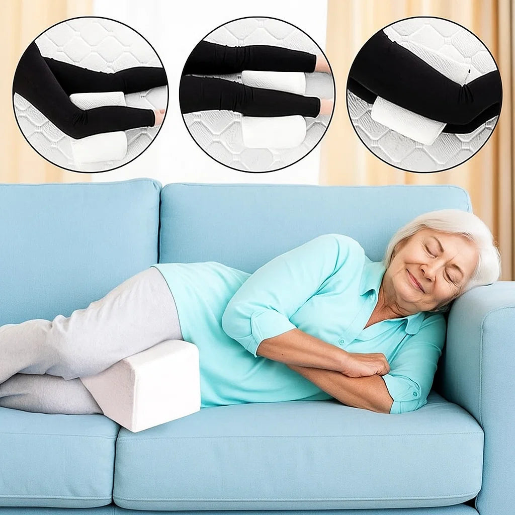 Double Sided Memory Foam Knee Pillow for Hip and Leg Support