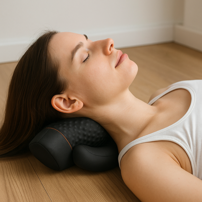 NeckEase™ Neck Massager Pillow with Heat and Traction for Neck Pain Relief