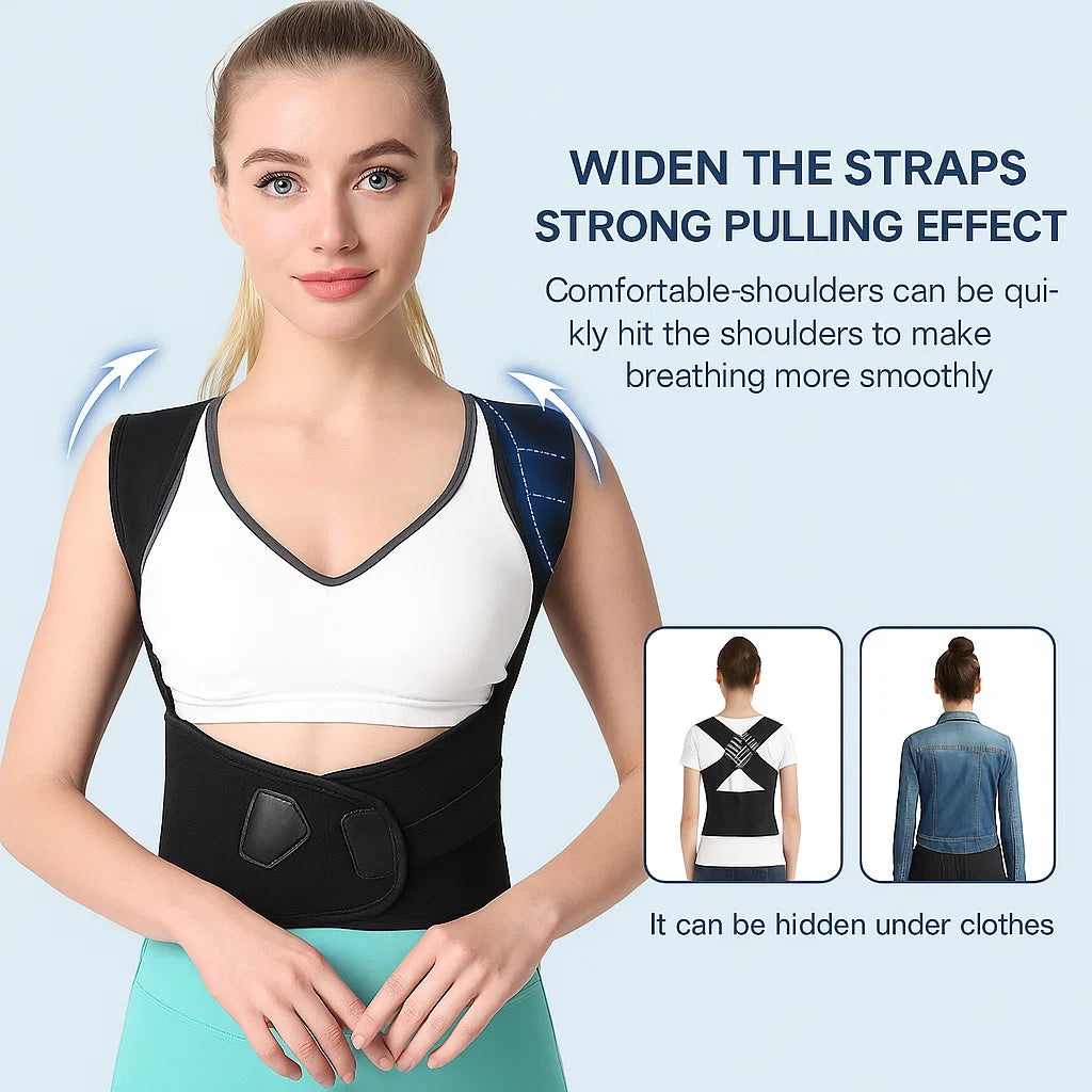 Adjustable Posture Corrector for Back Support and Shoulder Alignment