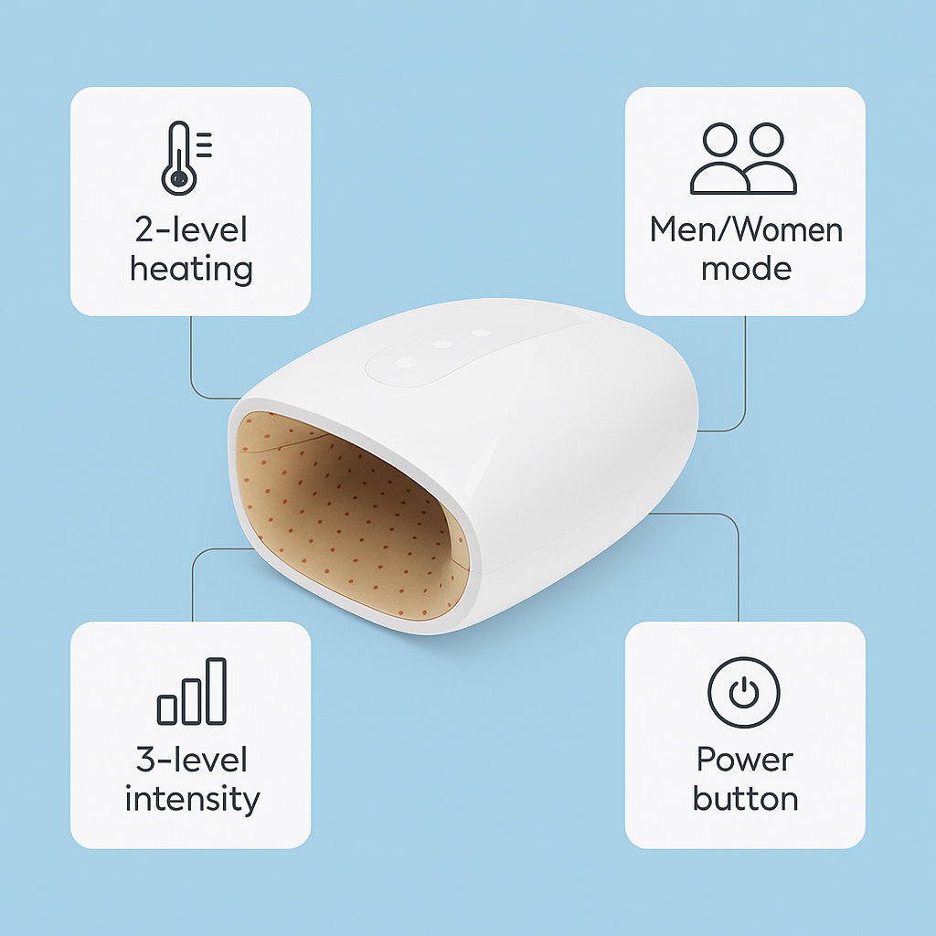 Air Compression Hand Massager with Heat Therapy
