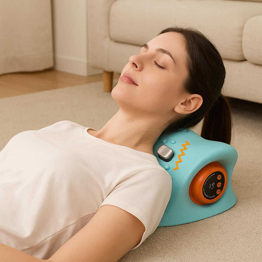 EMS Neck Massager with Heat and Traction