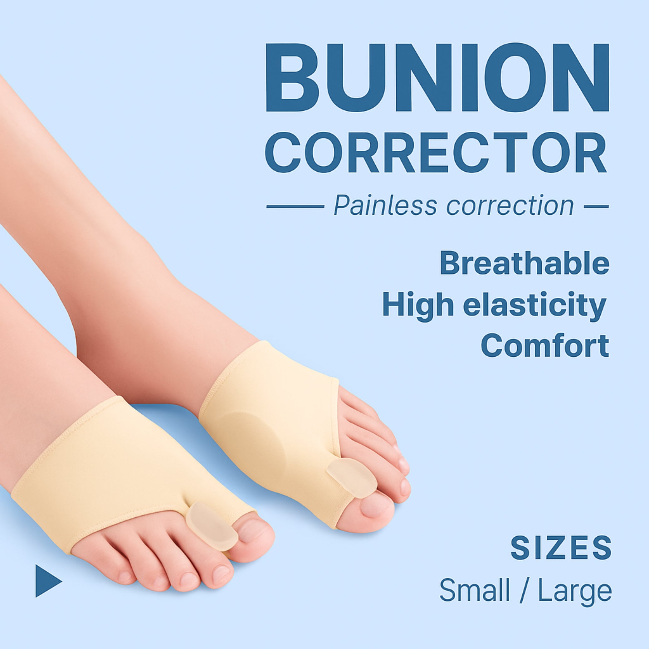 Bunion Corrector Pair with Big Toe Splint and Foot Separator