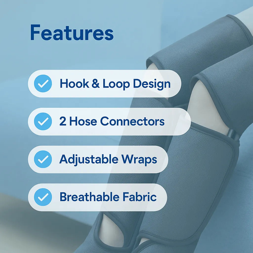 Full Air Compression Leg Massager with Heat Therapy