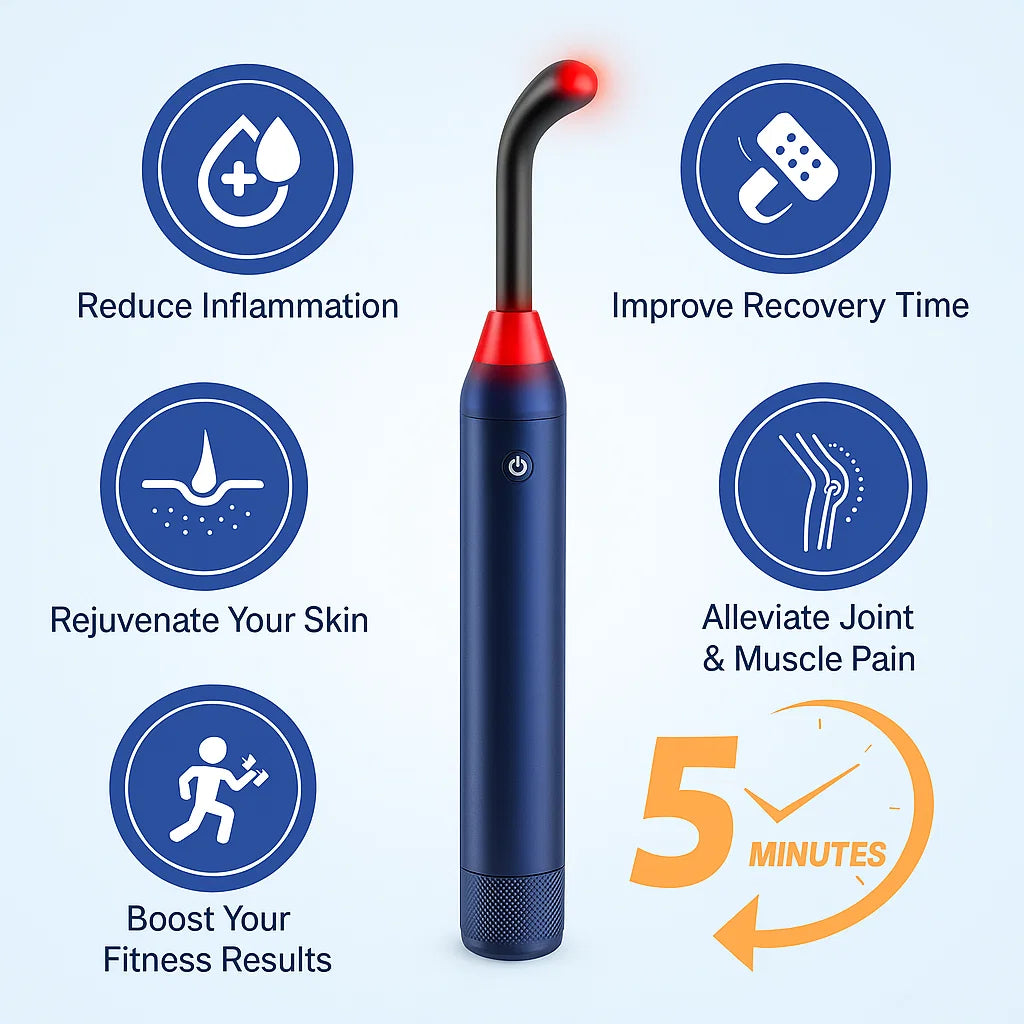 Rechargeable Red Light Therapy Wand for Cold Sore Relief