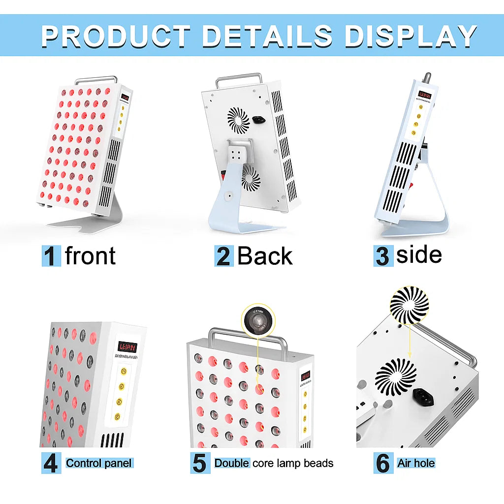 Red Light Panel for Wrinkle Reduction and Pain Relief