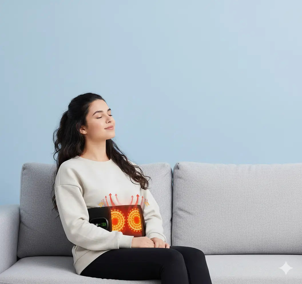 Lumbar Massager Belt  Infrared Heat And Vibration Therapy