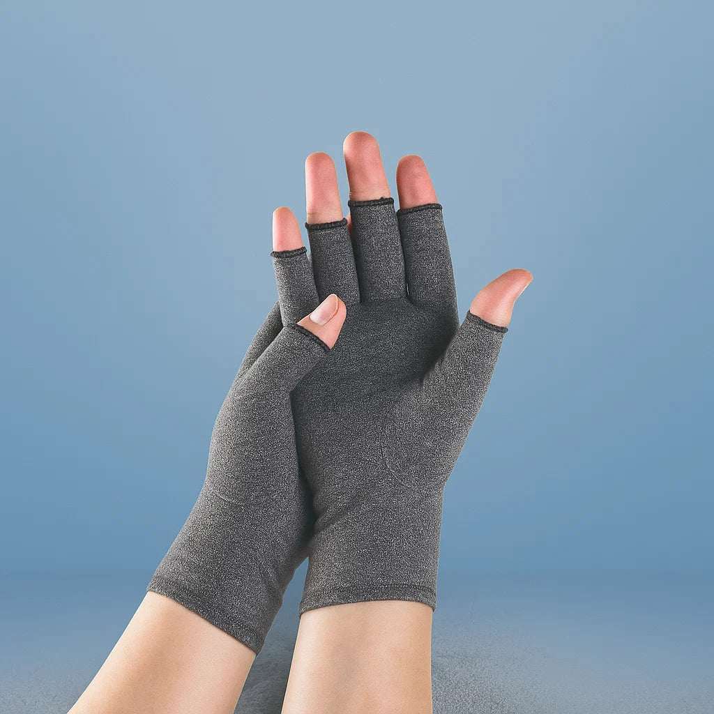 Fingerless Heated Arthritis Gloves for Pain Relief