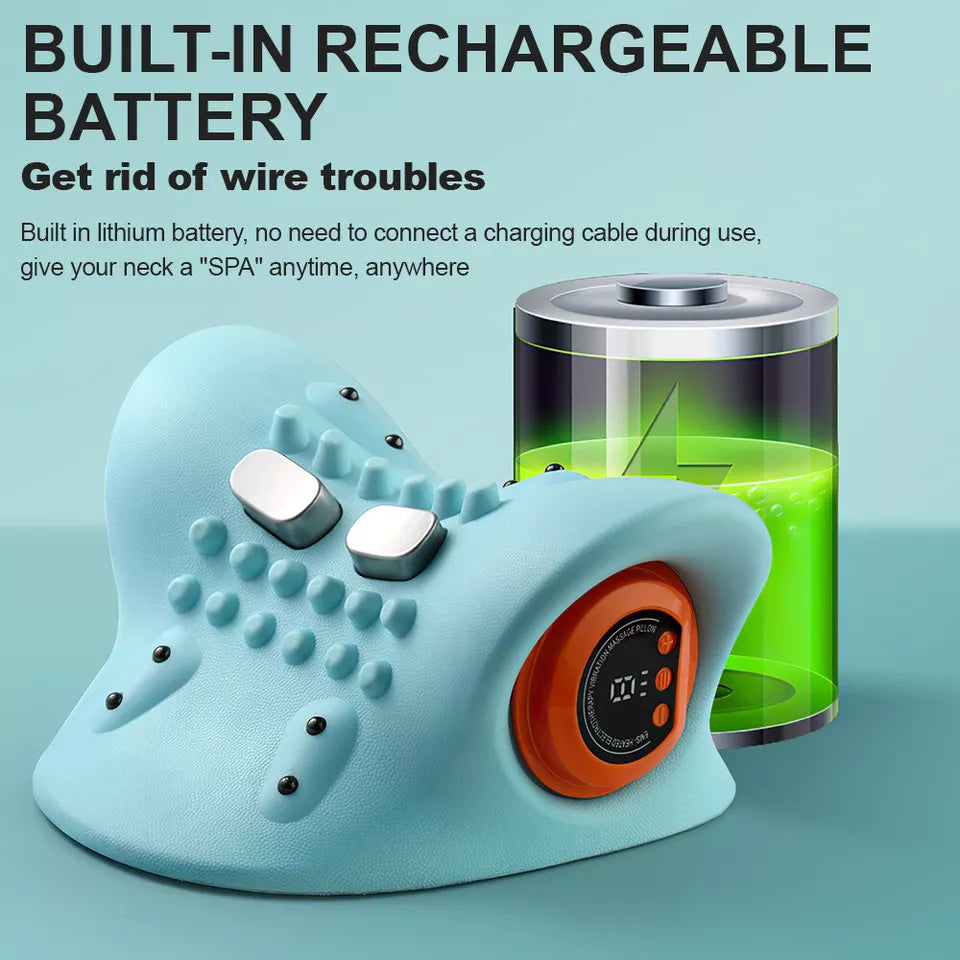 EMS Neck Massager with Heat and Traction