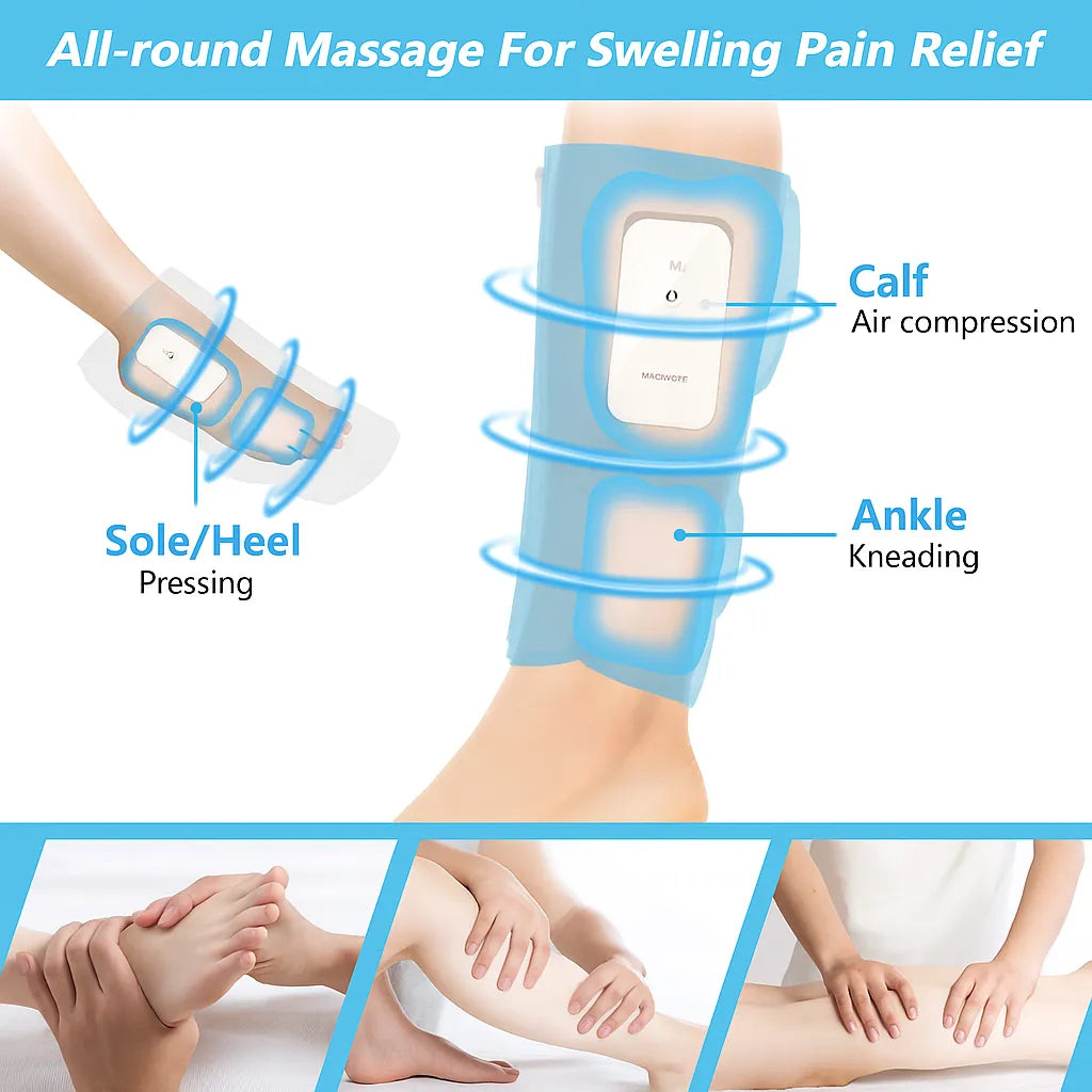 Air Compression Leg and Calf Massager with Heat