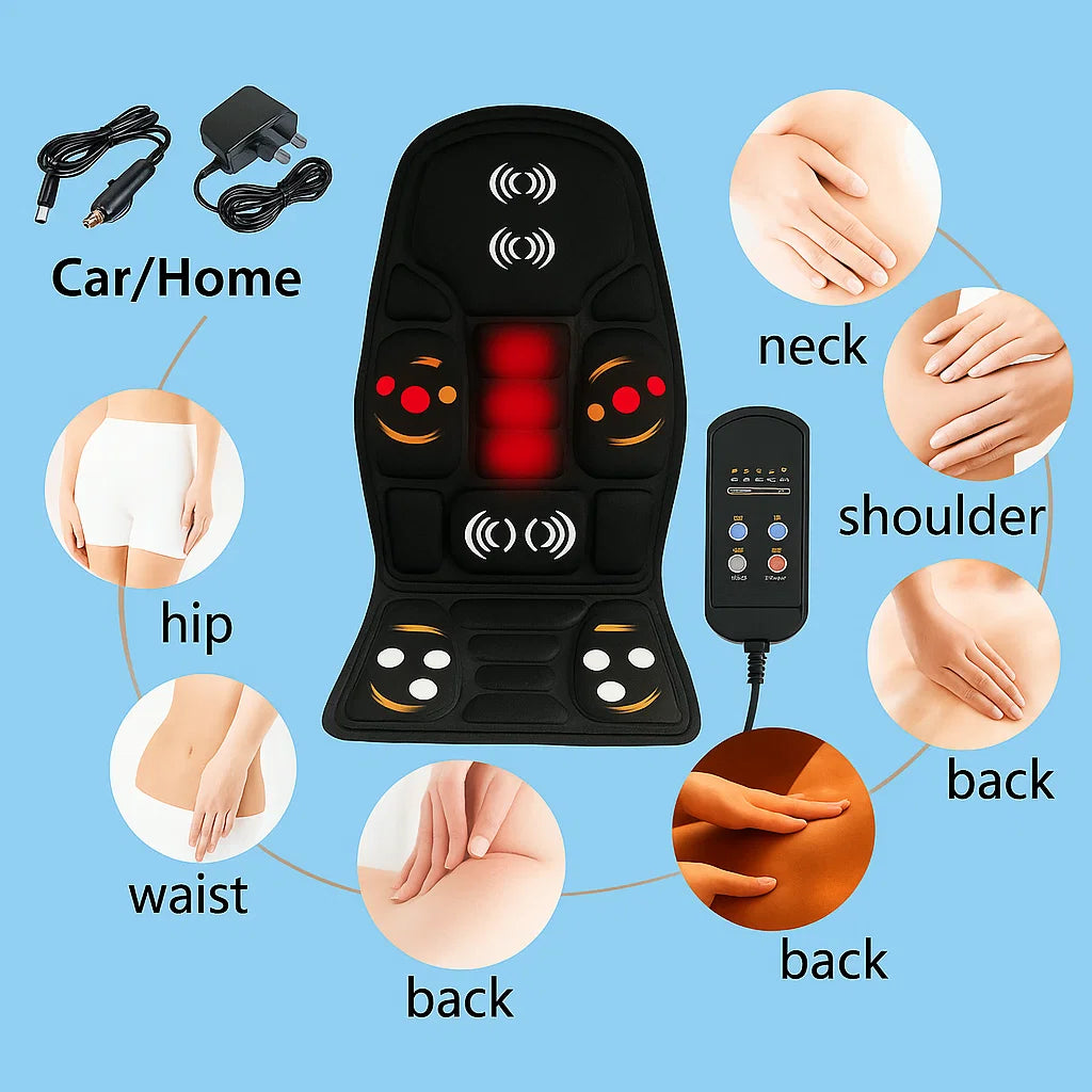 Premium Back Massager for Chair with Heat Therapy