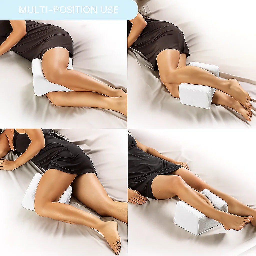 Double Sided Memory Foam Knee Pillow for Hip and Leg Support