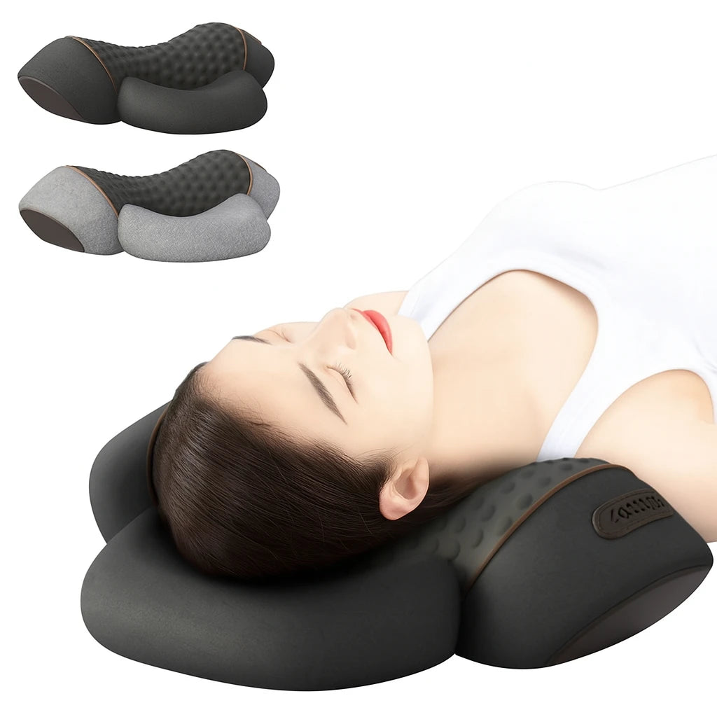 NeckEase™ Neck Massager Pillow with Heat and Traction for Neck Pain Relief