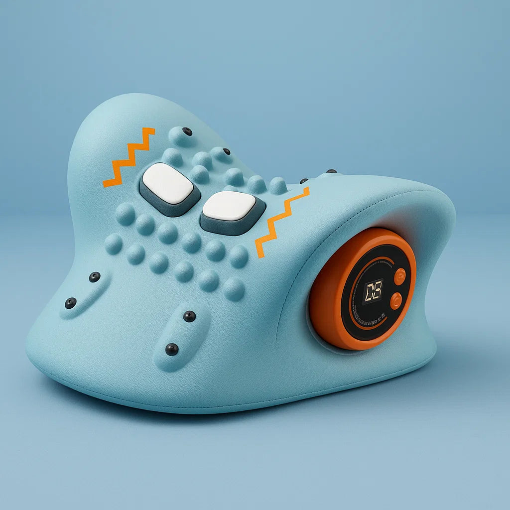 EMS Neck Massager with Heat and Traction
