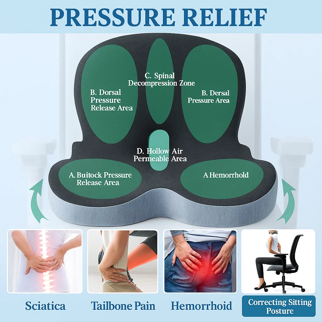 Seat Back Cushion for Ergonomic Lumbar Support
