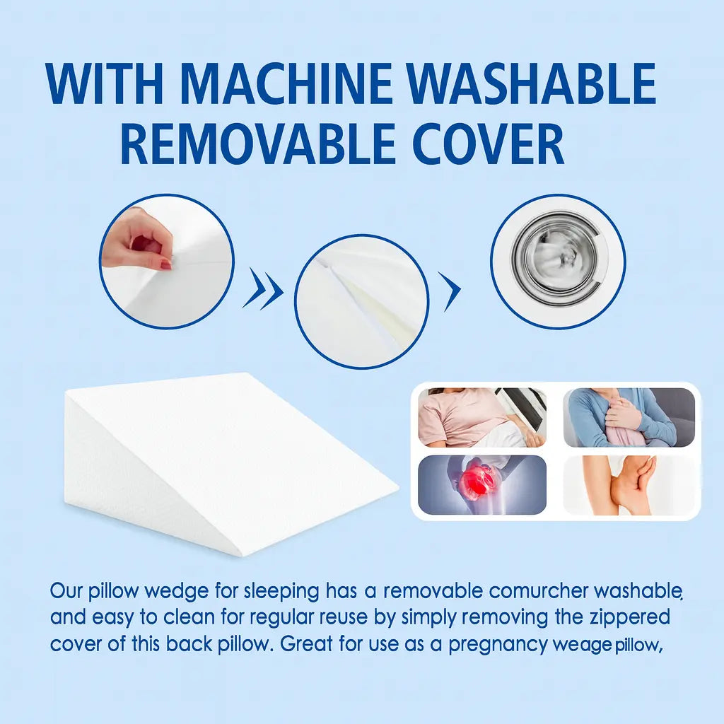 Wedge Pillow for Back Pain Relief and Better Sleep