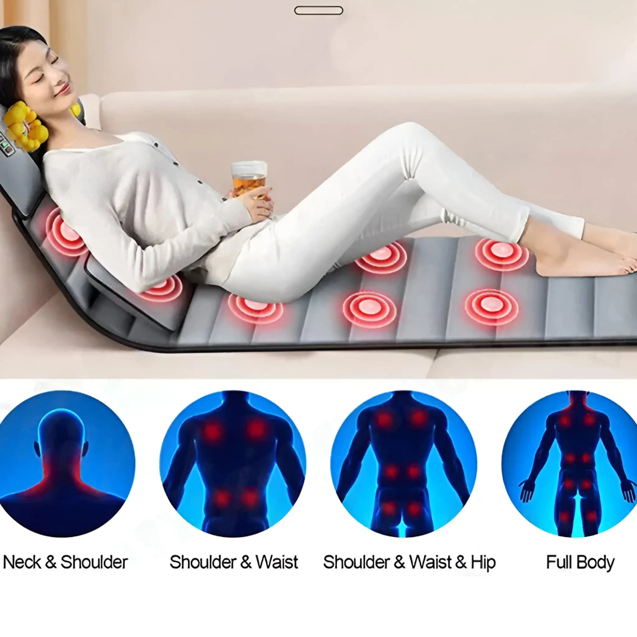 Full Body Massage Mat with Heat Therapy