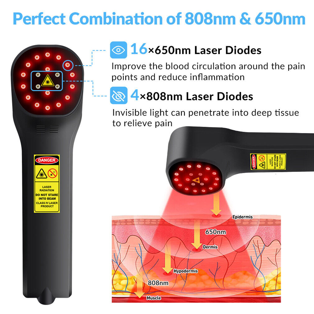 Low Level Cold Laser Therapy Device Joint Relief and Tissue Recovery
