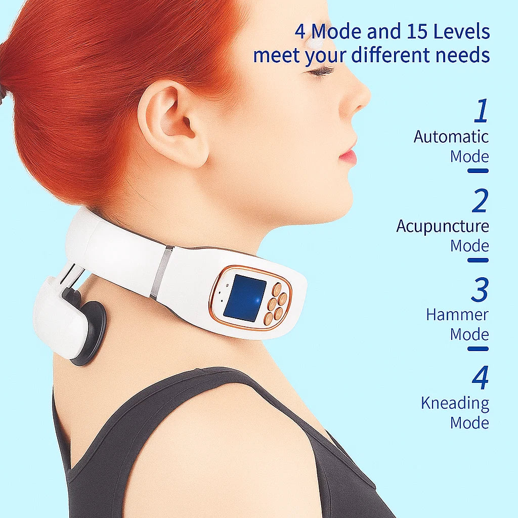 Electric Neck Massager with TENS and Heat Therapy
