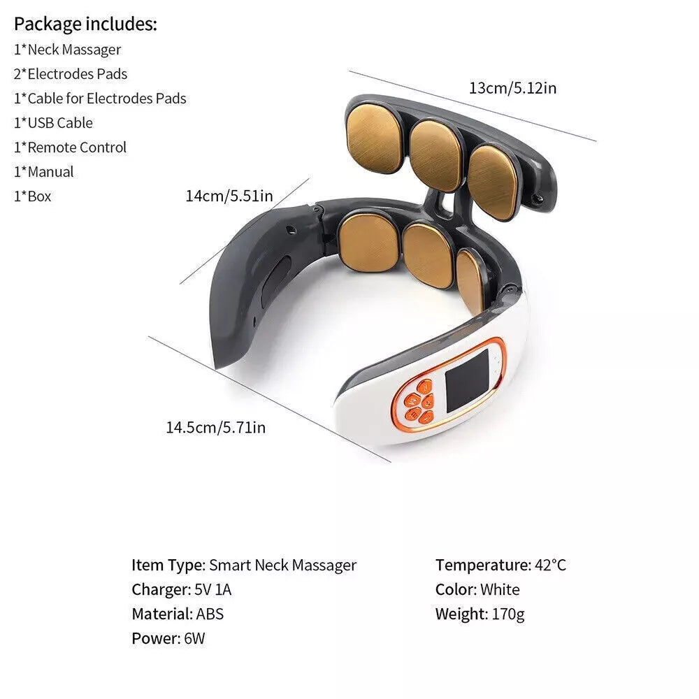 Electric Neck Massager with TENS and Heat Therapy
